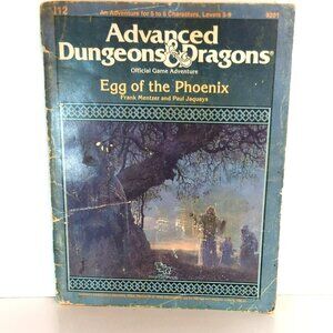 TSR AD&D Egg of the Phoenix Original 1987 Dungeons And Dragons 9201